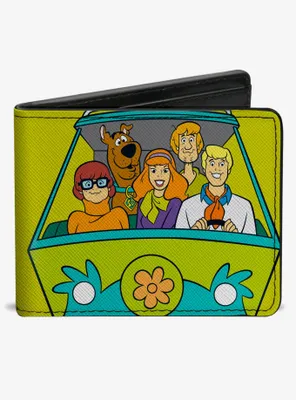 Scooby-Doo! Group Driving Mystery Machine Front Pose And Text Bifold Wallet