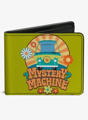 Scooby-Doo! Mystery Machine Sun Rays And Flowers Bifold Wallet