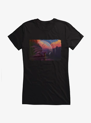 Rainbow Dragon Girls T-Shirt by Piya Wannachaiwong