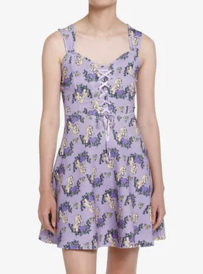 Disney Tangled Rapunzel Floral Lace-Up Dress