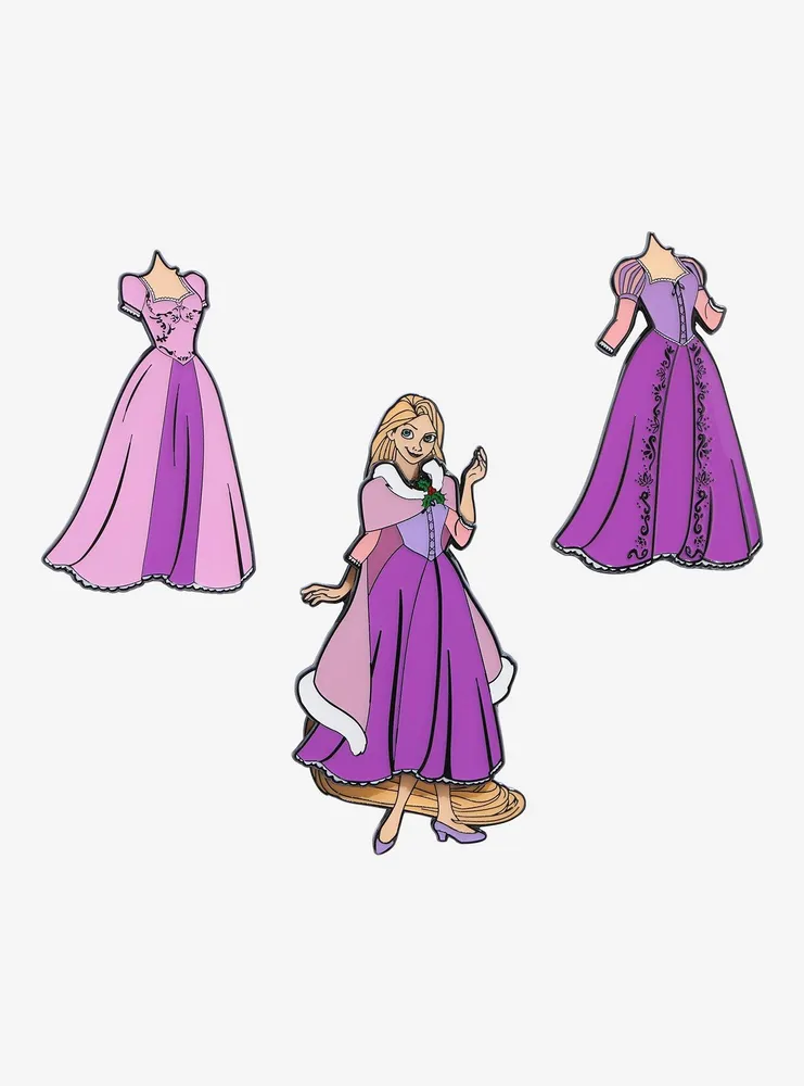 Hot Topic Loungefly Disney Tangled Rapunzel Magnetic Enamel Pin Set