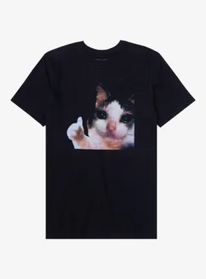 Crying Cat Thumbs Up Meme Boyfriend Fit Girls T-Shirt