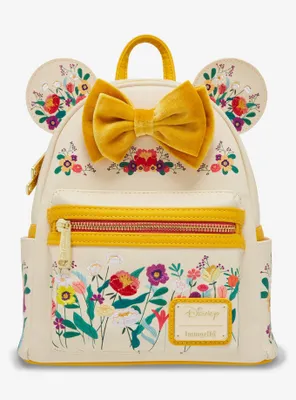 Loungefly Disney Minnie Mouse Floral Bow Mini Backpack - BoxLunch Exclusive