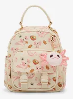 Axolotl & Snacks Allover Print Convertible Crossbody Bag - BoxLunch Exclusive