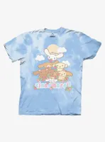 Cinnamoroll Family Blue Tie-Dye Boyfriend Fit Girls T-Shirt