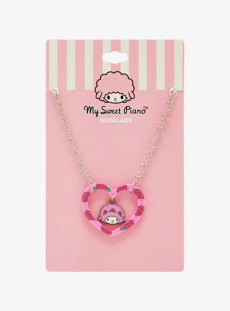 My Sweet Piano Rose Heart Choker