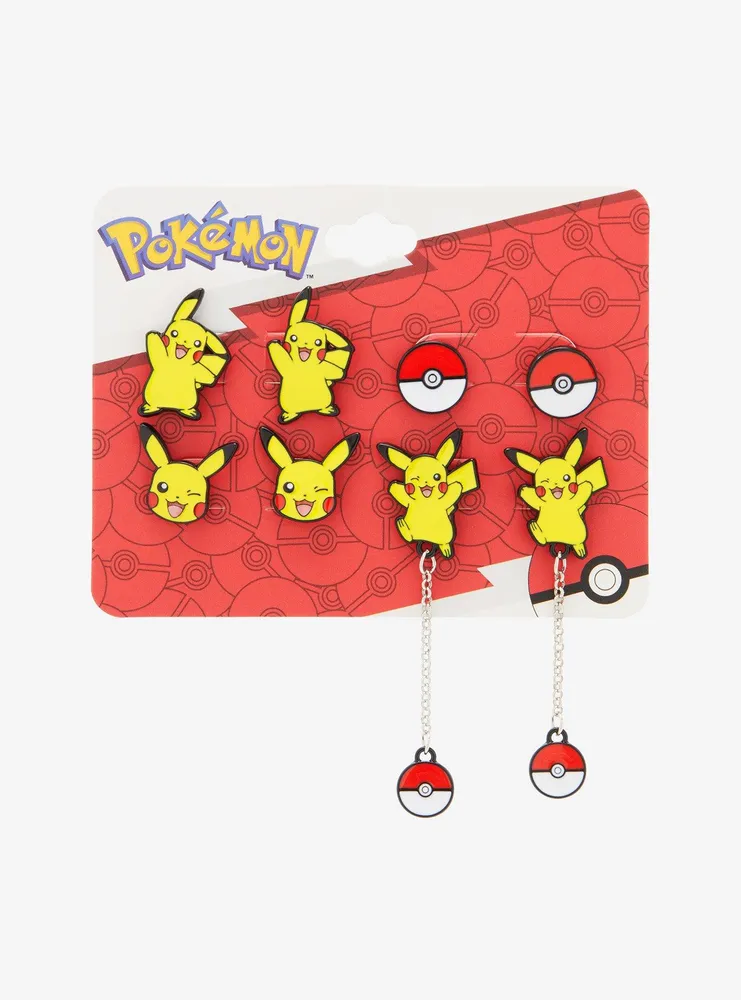 Pokemon Pikachu Poke Ball Earring Set