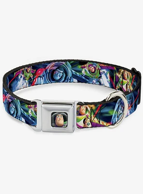 Disney Pixar Toy Story Buzz Lightyear Action Poses Seatbelt Buckle Dog Collar