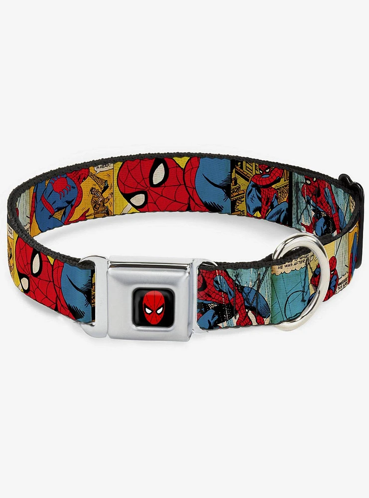 Marvel Spider-Man Comic Strip Seatbelt Buckle Dog Collar