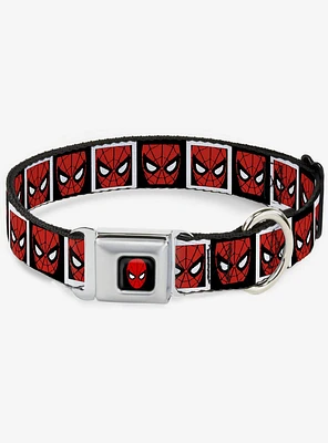 Marvel Spider-Man Face Blocks Seatbelt Buckle Dog Collar