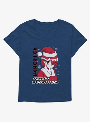 Christmas Anime Merry Girls T-Shirt Plus
