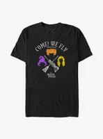 Disney Hocus Pocus We Fly Crossed Broom & Vaccum T-Shirt