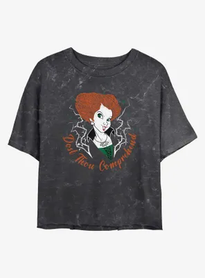 Disney Hocus Pocus Winifred Quote Mineral Wash Womens Crop T-Shirt