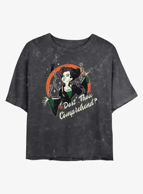 Disney Hocus Pocus Winnie Dost Thou Comprehend Mineral Wash Womens Crop T-Shirt