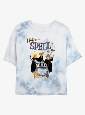 Disney Hocus Pocus A Spell On You Tie-Dye Womens Crop T-Shirt