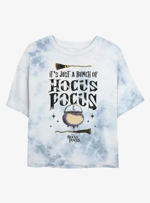 Disney Hocus Pocus Couldron Broom Tie-Dye Womens Crop T-Shirt