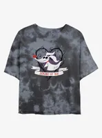 Disney The Nightmare Before Christmas Beware of Dog Zero Tie-Dye Womens Crop T-Shirt