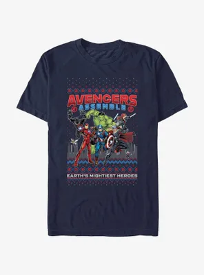 Marvel Avengers Assemble Ugly Christmas T-Shirt