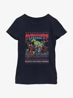 Marvel Avengers Assemble Ugly Christmas Youth Girls T-Shirt