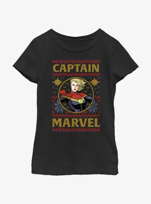 Marvel Captain Ugly Christmas Youth Girls T-Shirt