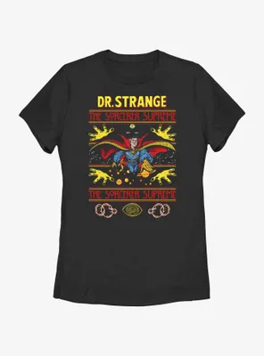 Marvel Doctor Strange Sorcerer Supreme Ugly Christmas Womens T-Shirt