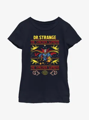 Marvel Doctor Strange Sorcerer Supreme Ugly Christmas Youth Girls T-Shirt