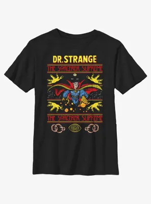 Marvel Doctor Strange Sorcerer Supreme Ugly Christmas Youth T-Shirt