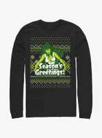 Marvel She-Hulk Season's Greetings Ugly Christmas Long-Sleeve T-Shirt