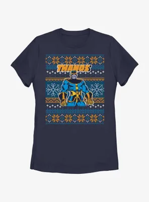 Marvel Thanos Ugly Christmas Womens T-Shirt