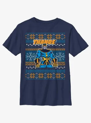 Marvel Thanos Ugly Christmas Youth T-Shirt