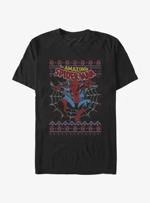 Marvel Spider-Man Web Jump Ugly Christmas T-Shirt