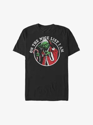 Star Wars Yoda On The Nice List T-Shirt