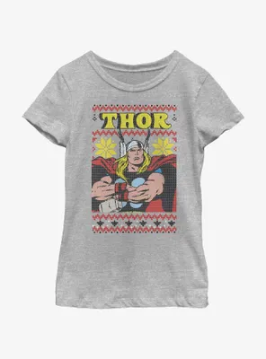 Marvel Thor Asgardian Ugly Christmas Youth Girls T-Shirt