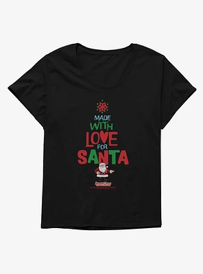 Santa Claus Is Comin' To Town! Made With Love For Girls T-Shirt Plus