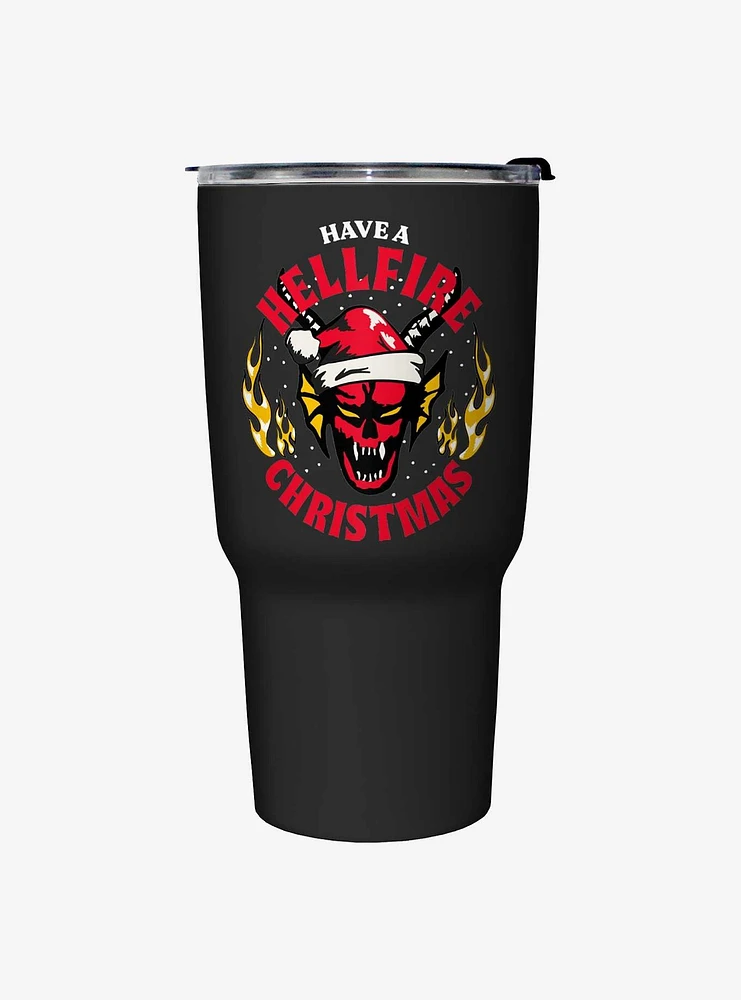 Stranger Things Have A Hellfire Christmas Travel Mug