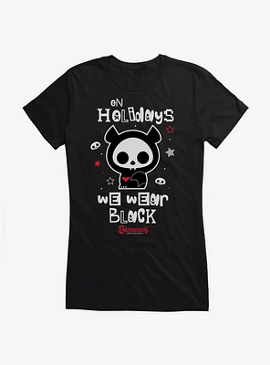 Skelanimals On Holidays We Wear Black Girls T-Shirt