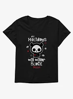 Skelanimals On Holidays We Wear Black Girls T-Shirt Plus