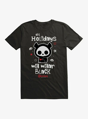 Skelanimals On Holidays We Wear Black T-Shirt