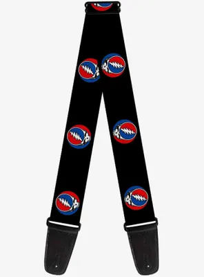 Grateful Dead Steal Your Face Repeat Guitar Strap