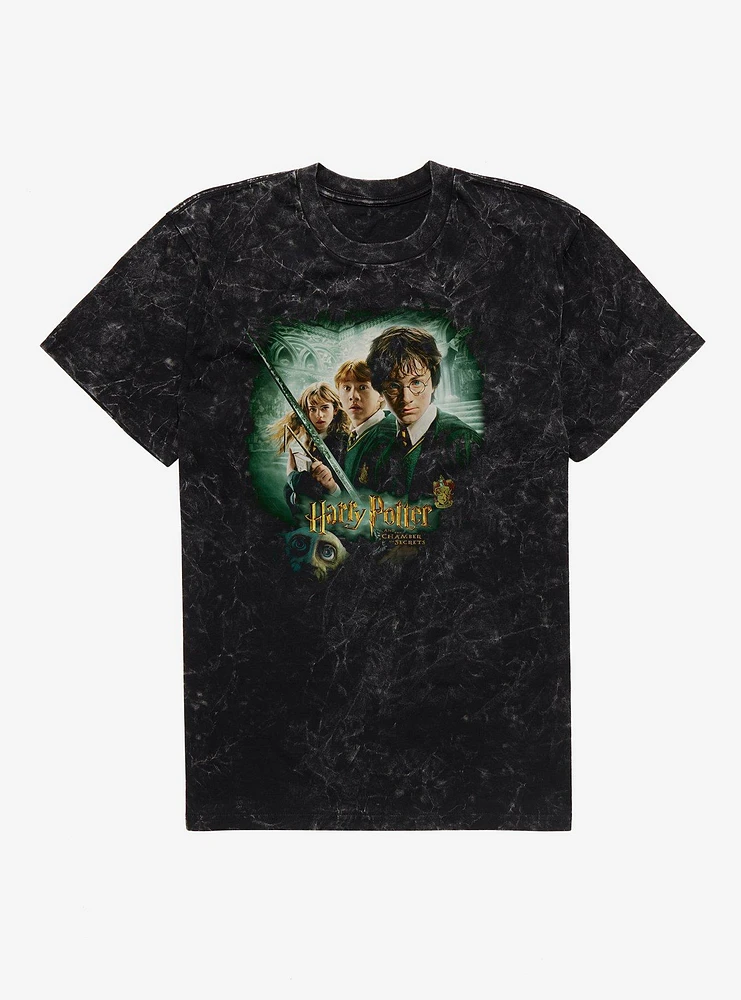 Harry Potter and the Chamber of Secrets Movie Poster Mineral Wash T-Shirt