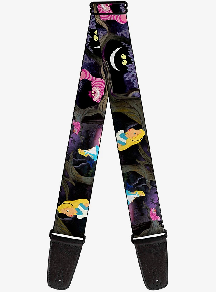 Disney Alice in Wonderland Cheshire Cat Scenes Guitar Strap