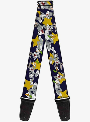 Looney Tunes Bugs Bunny Poses Stars Guitar Strap