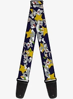 Looney Tunes Bugs Bunny Poses Stars Guitar Strap