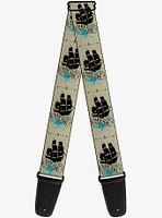 Disney Pirates of the Caribbean Black Pearl Ship Tattoo Guitar Strap