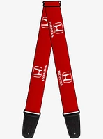 Honda Logo Red White Guitar Strap
