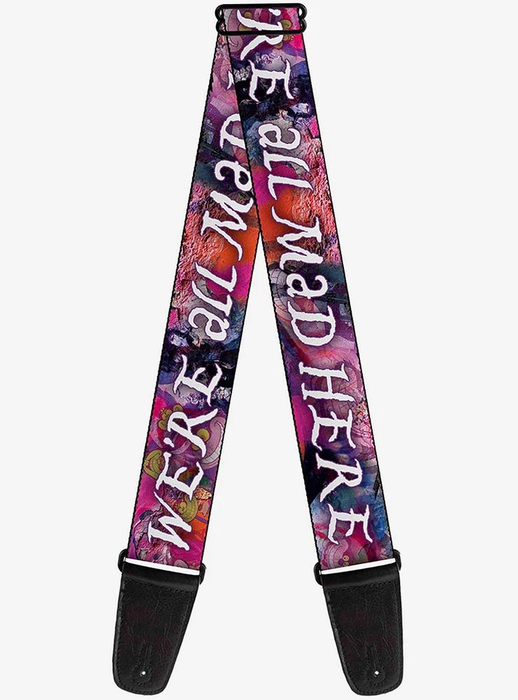 Disney Alice in Wonderland We're All Mad Here Guitar Strap