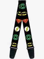 DC Comics Justice League Superhero Logos Guitar Strap