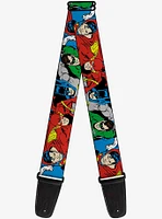 DC Comics Justice League Superheroes Close Up New Guitar Strap