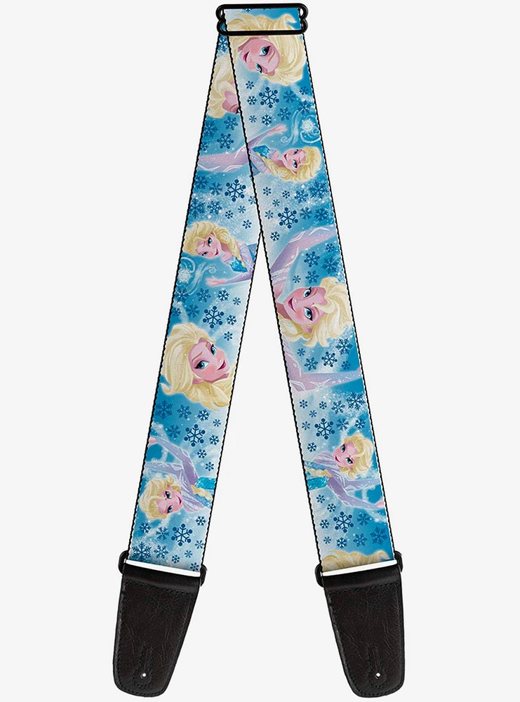 Disney Frozen Elsa Poses Snowflake Swirls Guitar Strap