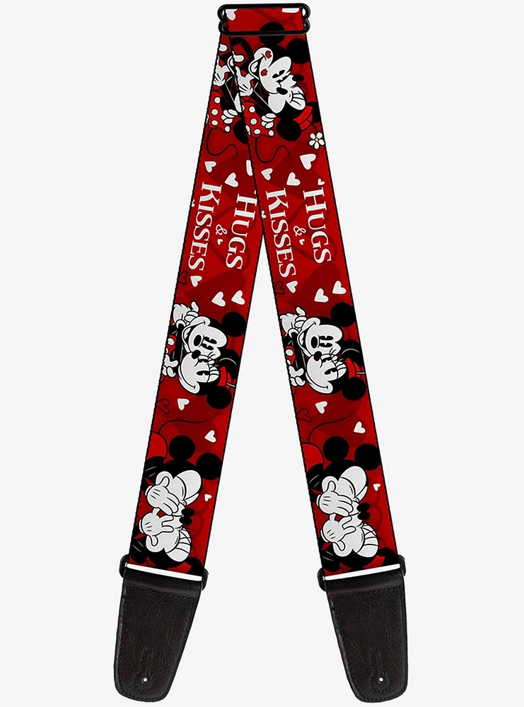 Disney Mickey Mouse and Minnie Hugs Kisses Poses Guitar Strap